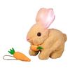 Cute Electric Rabbit with Carrot Interactive Electronic Pet Electronic Pet Rabbit Toy Birthday Gift for Kids