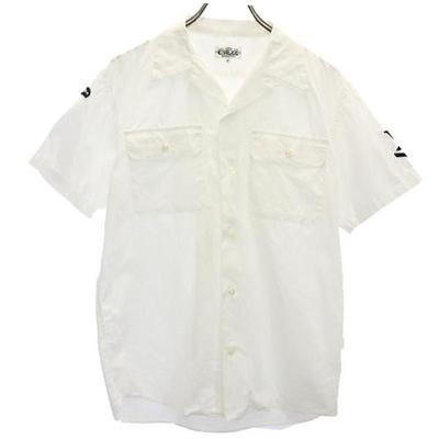CALEE Short Sleeve Open Collar Shirt M White Men's Used