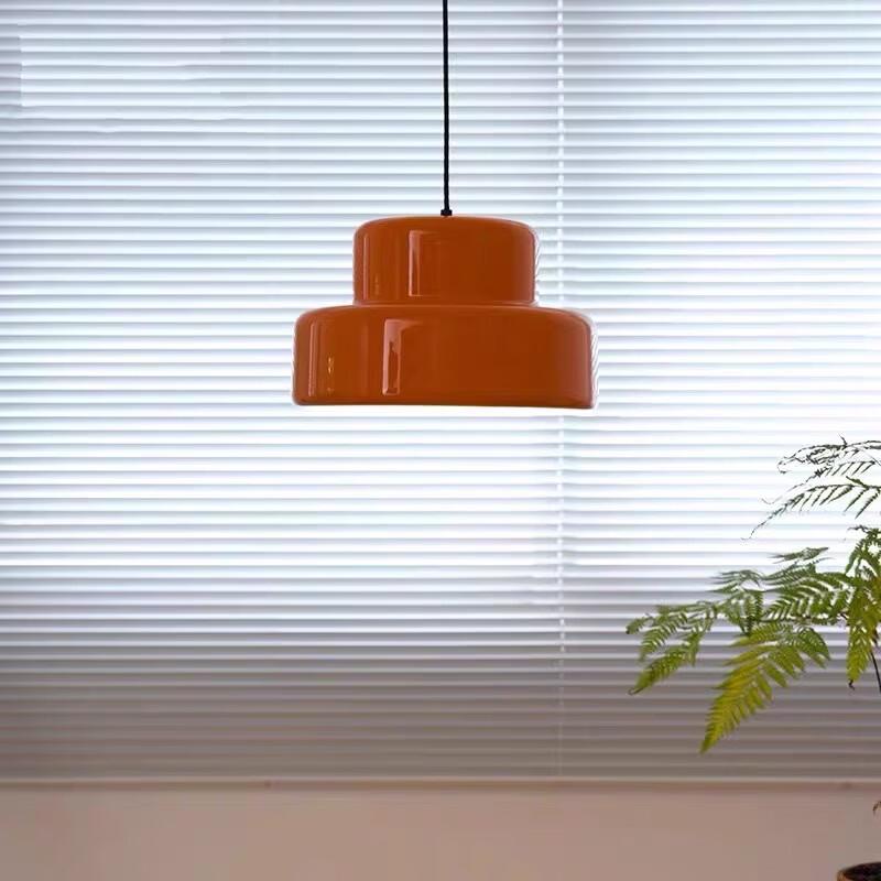 Oeny Vintage Nordycka Pomarańczowa Lampa Wisząca