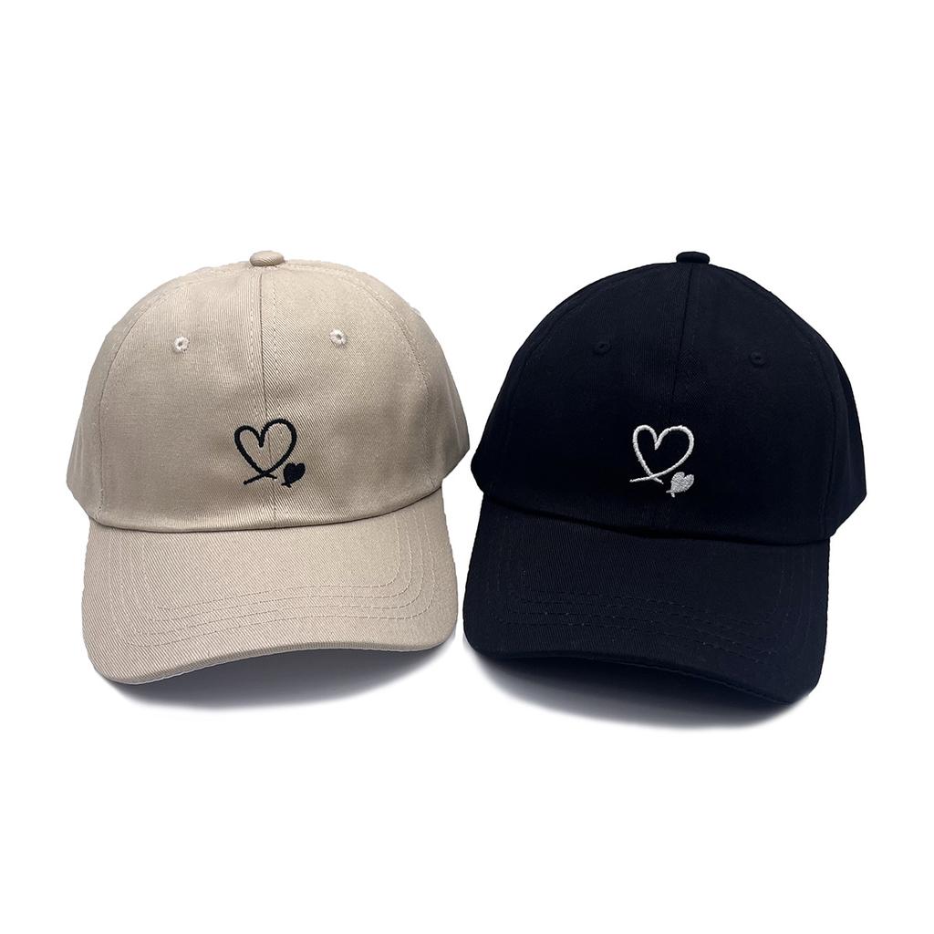 Hat, Embroidered Love Baseball Cap Men'S And Women'S Outdoor Sunscreen Soft Top, Peaked Cap