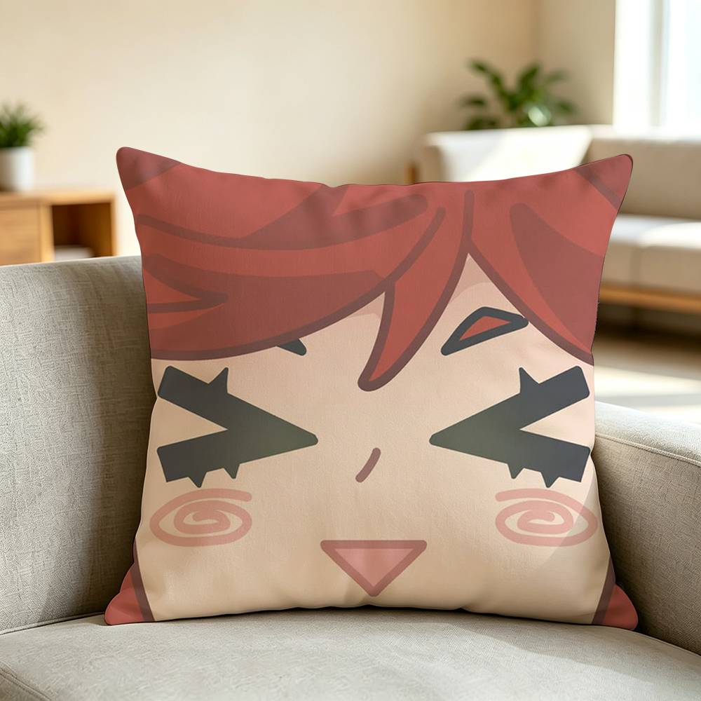 A-Anime Gachiakuta Riyo Reaper Regto Pillow Case Square Double-Sided Sofa Cushion Cover Bedroom Bedside Pillow