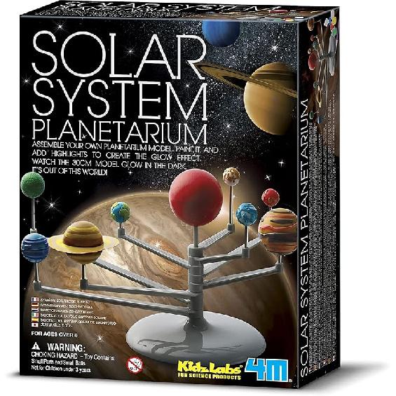 4M Solar System Planetarium - DIY Glow In The Dark Astronomy Planet Model Stem Toys Gift for Kids & Teens, Girls & Boys, Model:3427 Solar System Planetarium