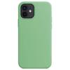 Coque et Verre Trempé - E.F.CONNECTION - pour iPhone 12 (6,1") - Silicone Liquide - Antichoc - Vert