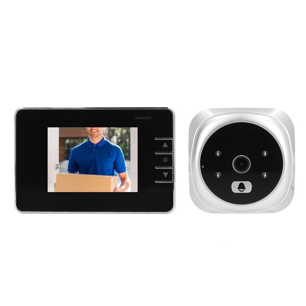 Door Peephole Viewer Camera 120 Degree View HD Night Vision 2 Way Intercom Smart Video Doorbell