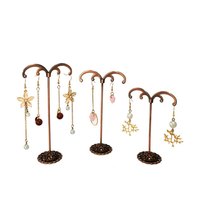 Mini Metal Earring Stand Three-Piece Earring Storage Stand Jewelry Stand Necklace Stand Counter Jewelry Display Stand
