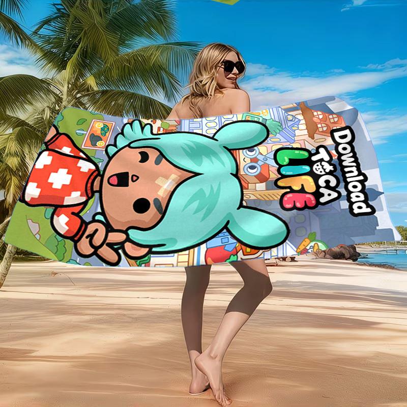 Lebendiges Toca Life Strandtuch, Schnelltrocknend, Pflegeleicht, Geeignet für Fitness und Strandurlaub, Sport-Essential