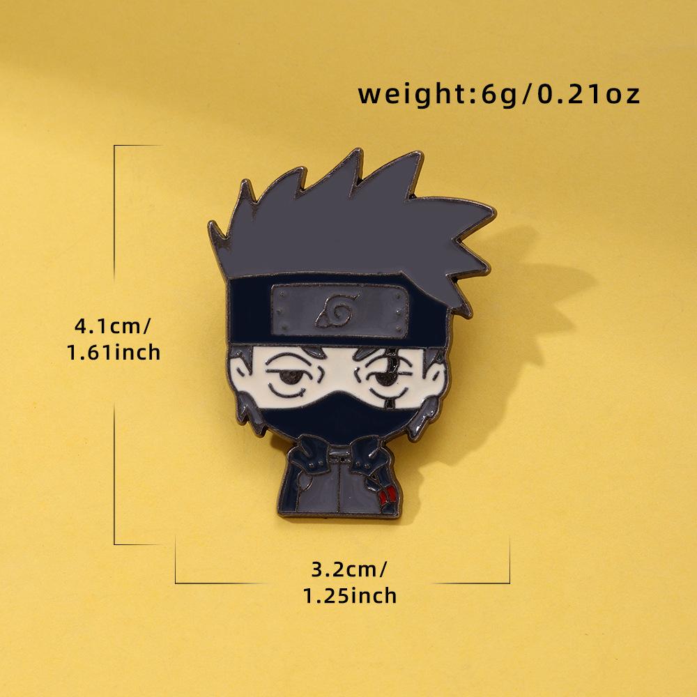 Мультяшный металлический значок Хинамана Аниме Наруто вихрь Флаг Наруто дерево Какаши двумерный периферийный значок
