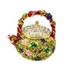 Creative Trinket Jewelry Box Enameled Teapot Necklace Rings Holder Collectible Storage Jar