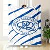 Queens Park Rangers Football Emblem Printed Flannel Blanket for Bedroom, Living Room, Sofa, and Nap