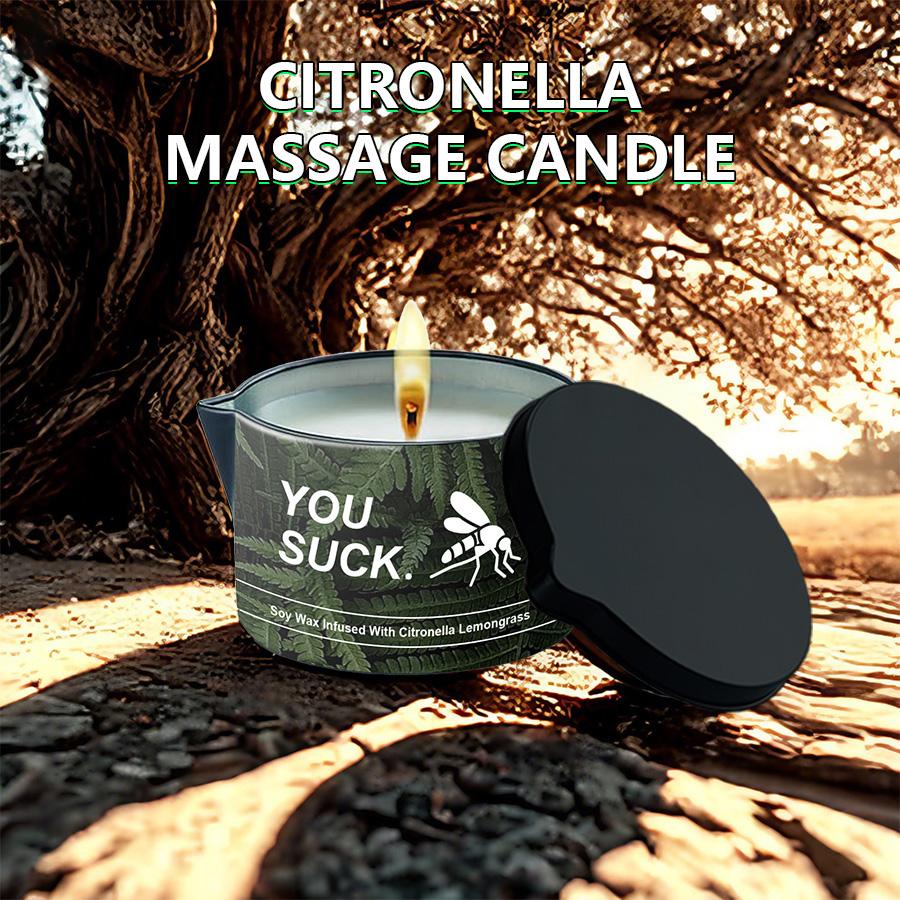 1pcs Citronella Scented Candle,Massage Oil Candle,Luxury Aromatherapy Candle,SPA Candle for Stress Relief and Skin Moisturizing