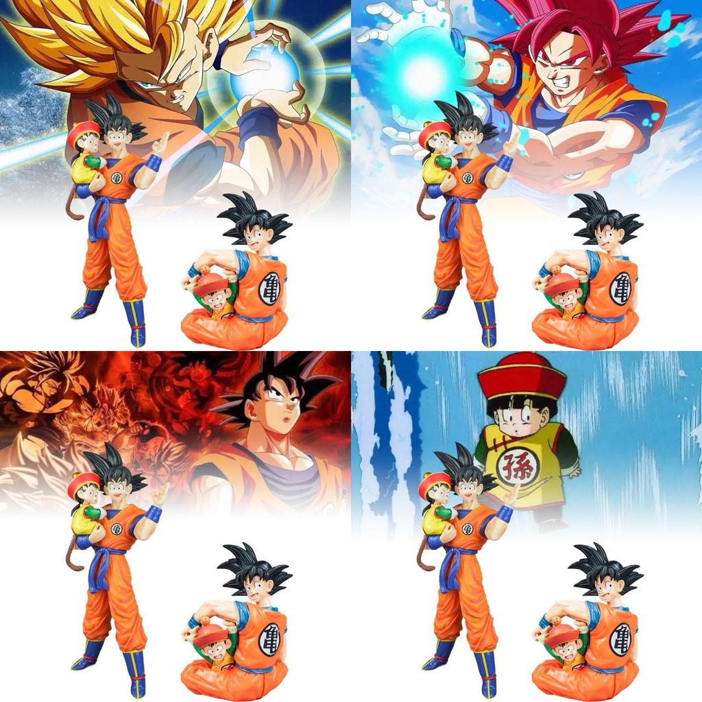 Impressive Pvc Dragon Ball Super Saiyan Gohan Father Son Anime Figure 30cm Height