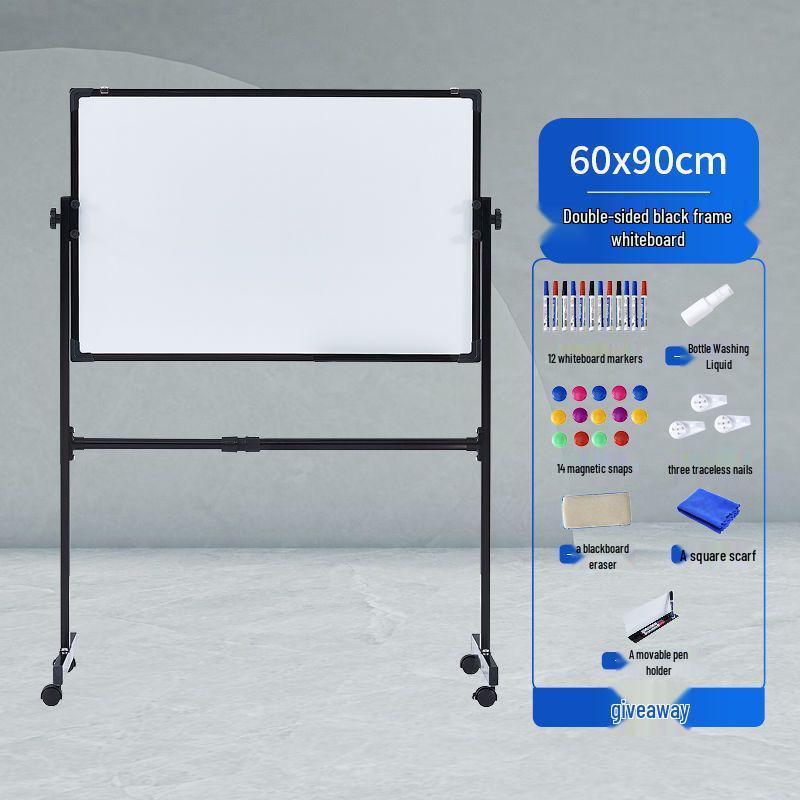 Magnetic Double-Sided Blackboard & Whiteboard Stand for Home, Office & Classroom.