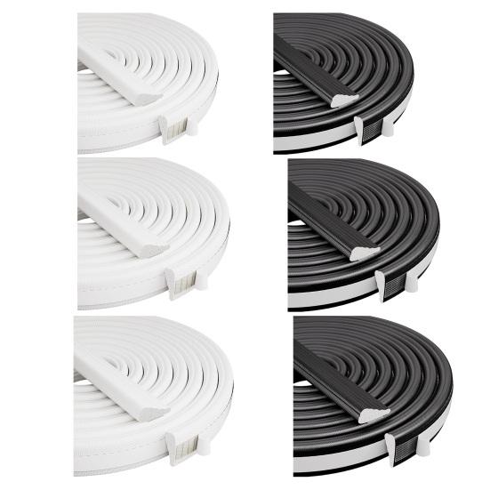 1 Roll 100/300/500CM Window Sealing Strip Self-Adhesive Weather Stripping Soundproofing