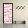 2pcs Pink Brick Wall Decoration Wall Sticker Self-adhesive Removable Waterproof Sticker Living Room Bedroom Entrance Door Backgr