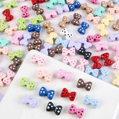 Dripping Love Bow Four-Way Beaded Diy Alloy Bead Spacer Mobile Phone Chain Bracelet Necklace Jewelry Accessories