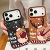 Urocze etui na telefon z laserowym nadrukiem łosia świątecznego dla iPhone Air 17 16 15 14 13 12 Pro Max 16 15 Plus 13 17 Pro 11 Wstrząsoodporne twarde etui
