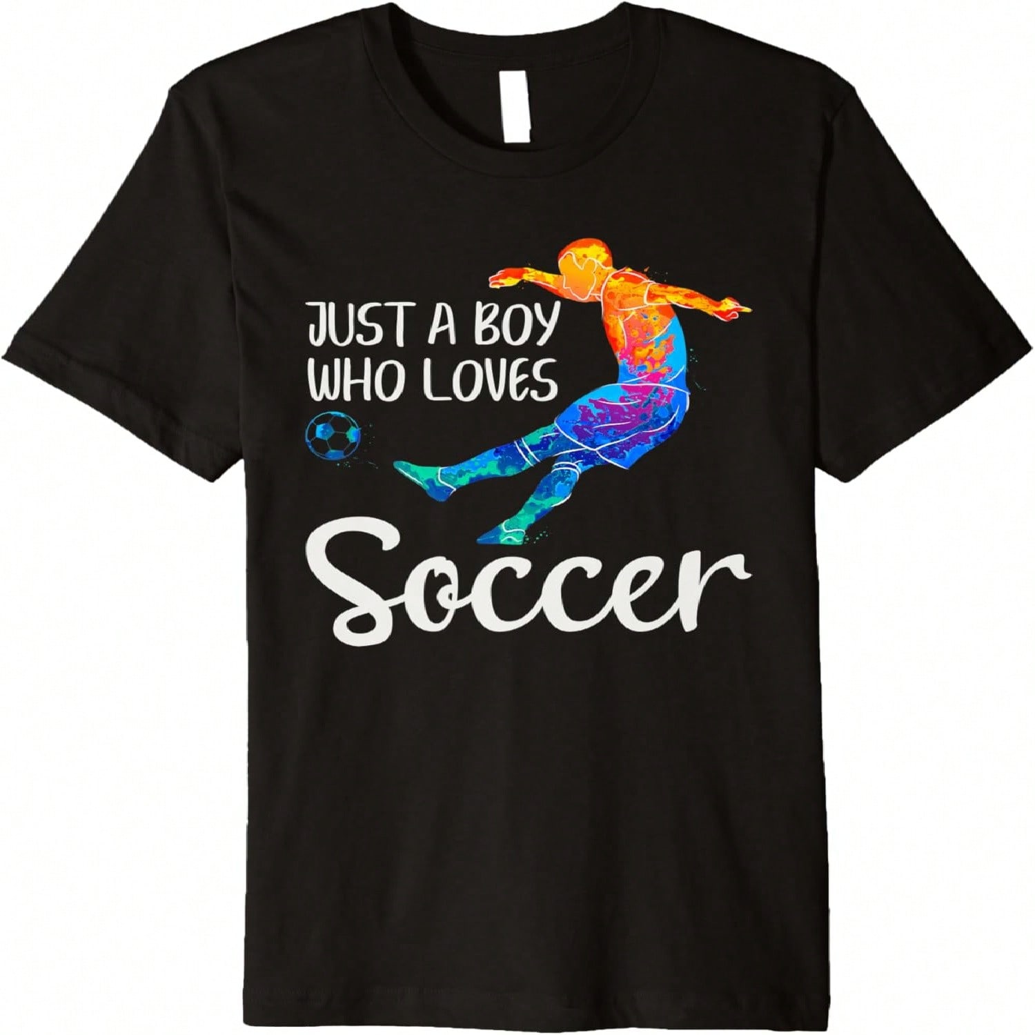 Just A Boy Who Loves Soccer Funny Soccer Players Premium T-Shirt S разноцветный