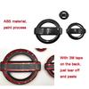 1 Stück ABS Auto Lenkrad Mittel Logo Emblem Aufkleber für Nissan Qashaqai J11 J10 X Trail Note Juke Sentra Patrol Micra Leaf