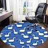 1pz Tappeto Rotondo da Ufficio con Fantasia di Oche, Tappetino Adatto per Ufficio, Sotto Sedie da Ufficio, Camera da Letto, Soggiorno, Decorazione per la Casa, Decorazione Stanza