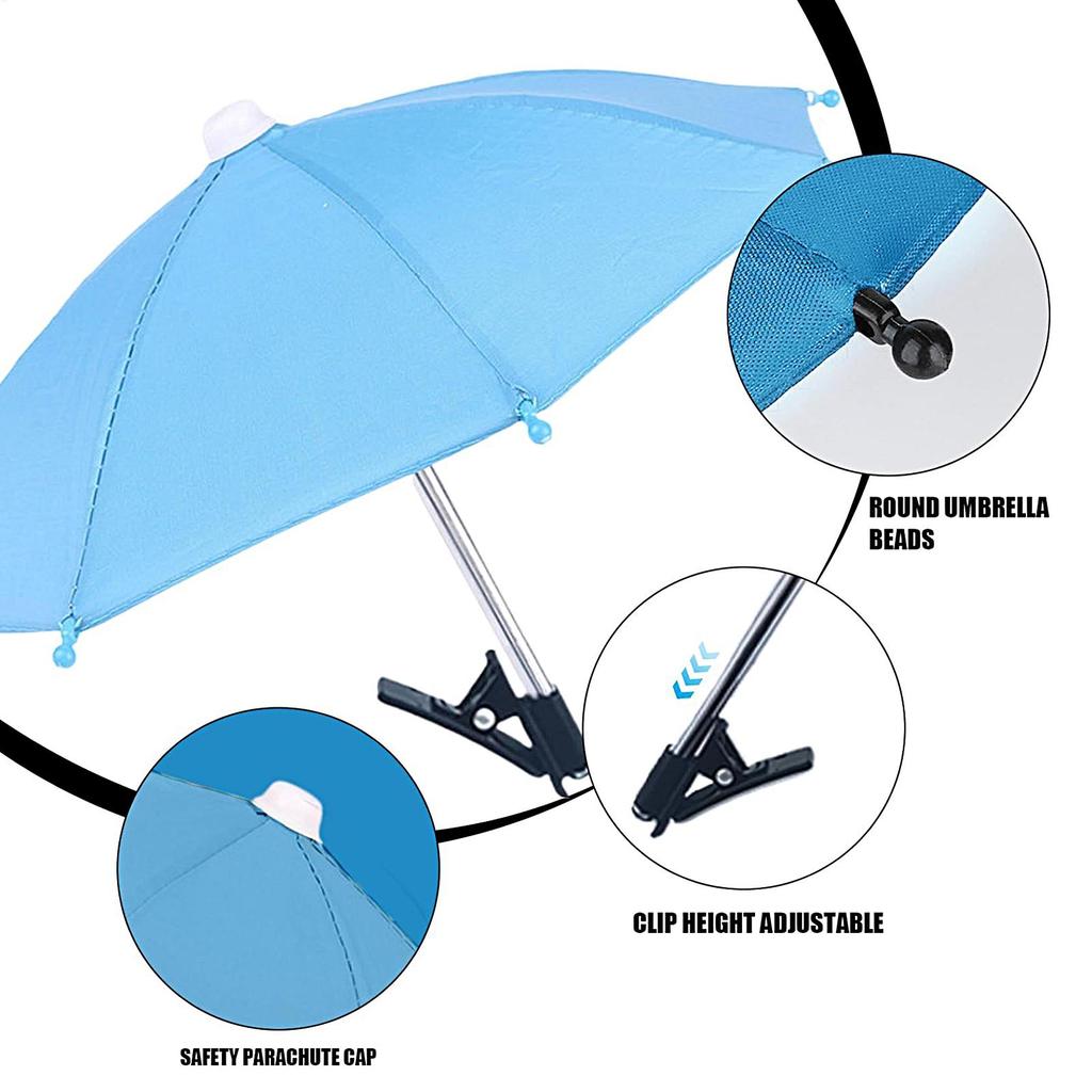 Cell Phone Umbrella Holder with Clip for Sun Shade Cell Phone Umbrella Phone Clip Outdoor Anti-Glare Sunshade Protect Your Phone