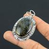 Wedding Gift For Her 925 Sterling Silver Natural Labradorite Gemstone Pendant
