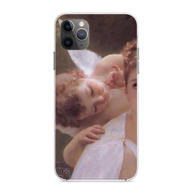 Soft Back Capa Classical Angel Modern art Phone Shell For Apple Transparent Iphone 5 5s 6 7 8 6s Plus X XR XSMAX SE 2020 11 PRO