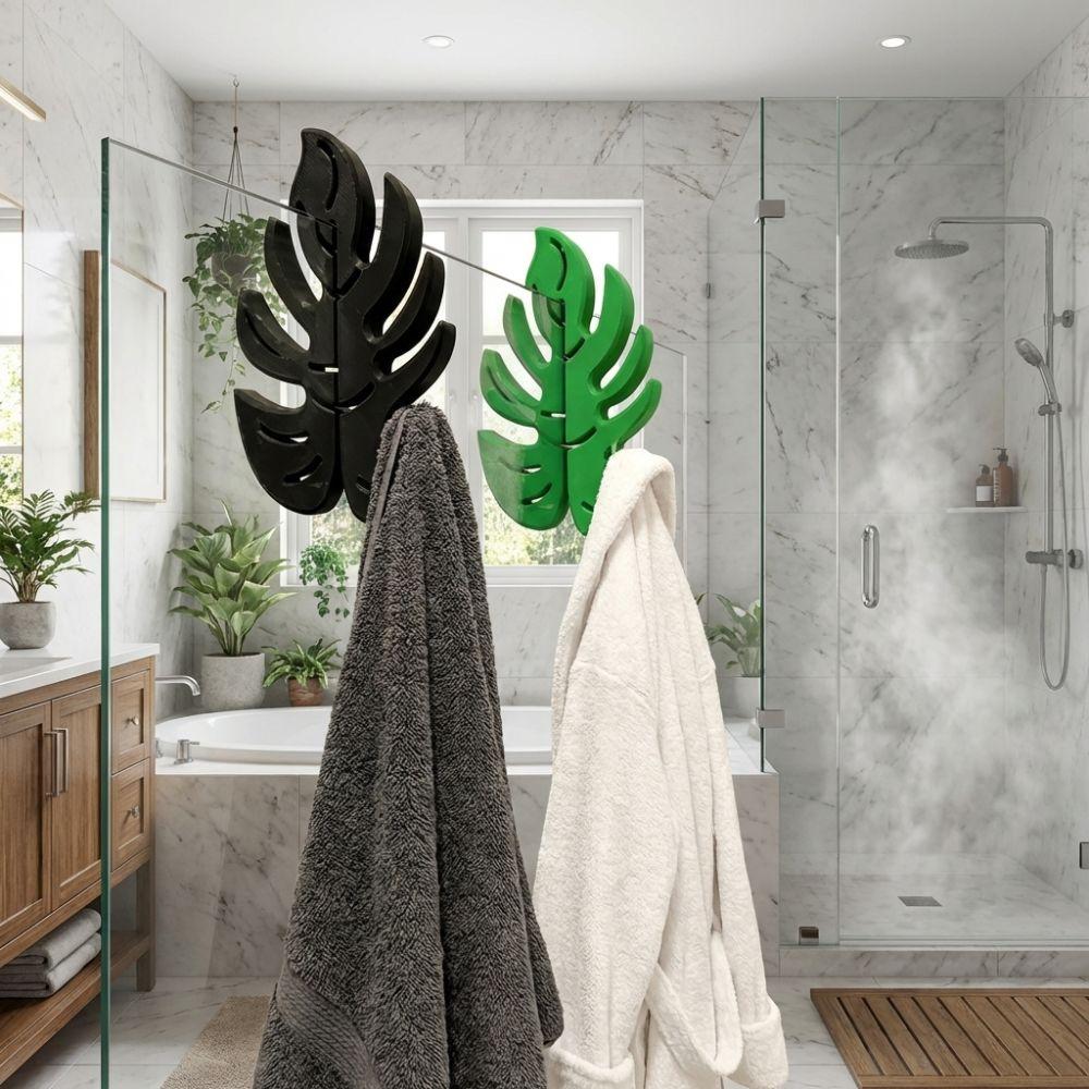 Hawaiian Tropical Glass Door Hook 3D Print Towel Hanger Bathroom Hook  Beach Decoration