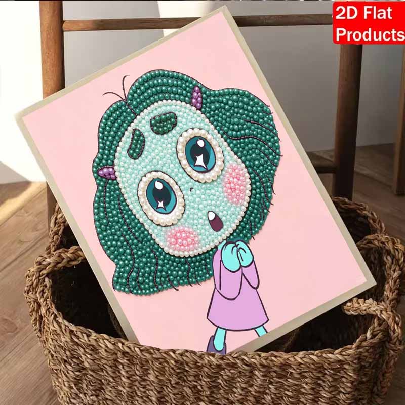 Disney Pearl Painting Pearl Aesthetic Momo for Beginners and Adults, DIY Pearl Diamond Art Painting Kit for Home Wall Decor Gifts