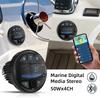 Boat Radio Media Player Marine Stereo MP3 Waterproof Bluetooth Audio Radio FM AM Receiver Fit for Harvesters ATV UTV SPA RZR