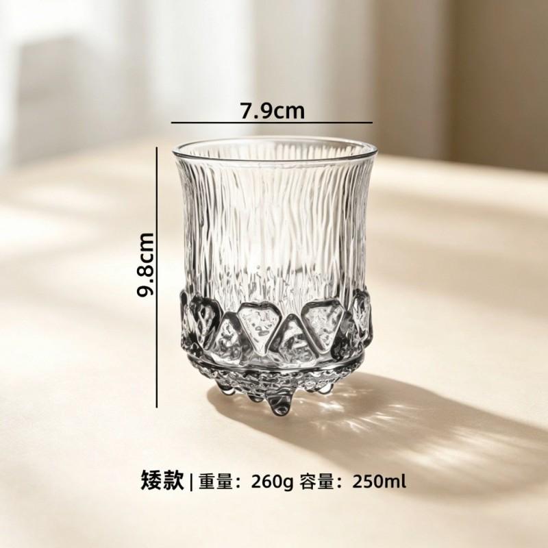 Glass Drinking Cup Juice Smoothie Iced Tea Cocktail Milkshake Beverage - 260ml To 500ml Clear Transparent Tumbler With Handle