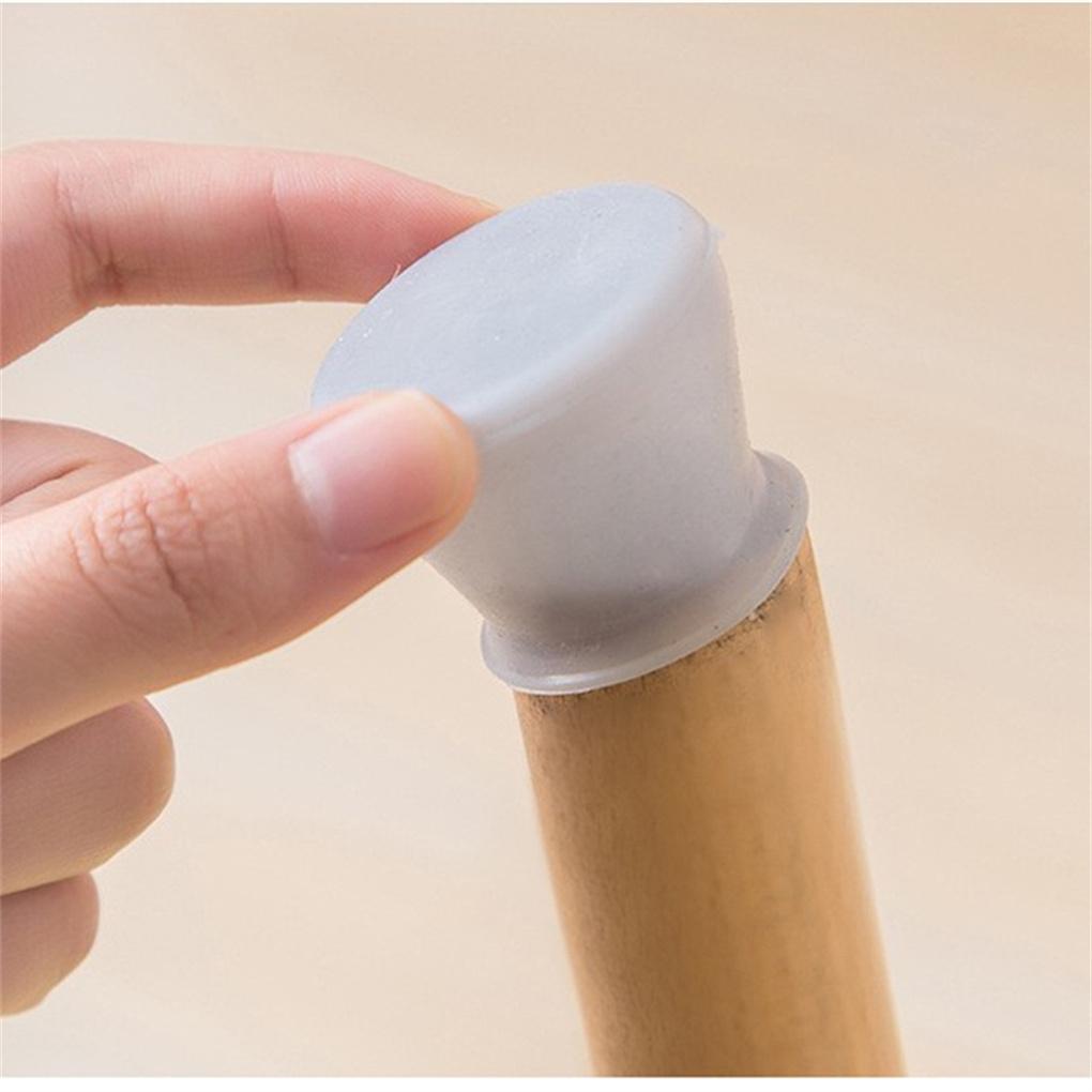 4 Pieces Table Foot Covers Non-Slip Chair Leg Caps Furniture Protector Pads Parts Household Indoor Bedroom Dorm Supplies