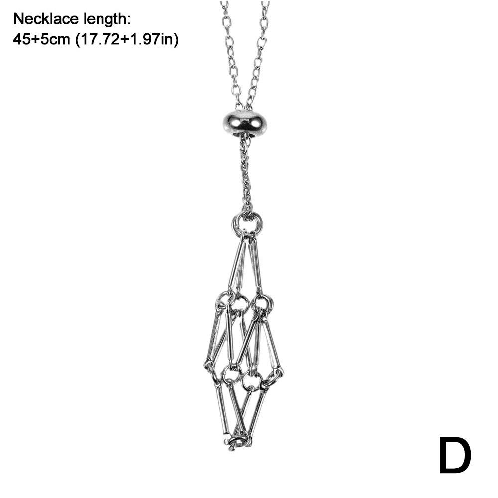 Net Metal Necklace Crystal Holder Cage Necklace Crystal Style Men Holder For Punk For Stones Pa K1T2