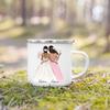 Personalized Enamel Mug Custom Name Tea Coffee Wine Mugs Bride Bridesmaid Cup Engagement Wedding Party Gifts for Maid of Honor
