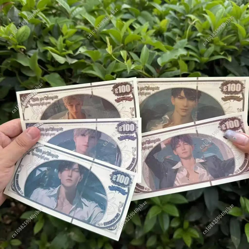 100 Sheets Love and Deepspace Sylus Caleb Rafayel Xavier Zayne Cosplay Anime Cartoon Banknotes Character Peripherals Fans Gifts