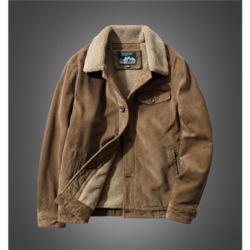 Утепленный мужской осенне-зимний бархатный утолщенный термотоп с хлопковой подкладкой, молодежная повседневная свободная одежда большого размера из хлопка M кофейный