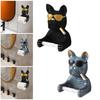 Modern European Wall-mounted Toilet Paper Holder with Sunglasses And Dog Motif. Ideal for The Home.