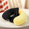2 Packs Reusable U Shaped Soft Smooth Airplane Pillow Cover Neck Pillow Washable Cover (Only Pillow Cover No Filler)