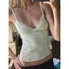 Lace Bow Suspender Vest Women's Design Sense Side Perspective Waist-revealing Girl's Age-reducing Base Top Short