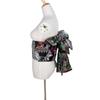Japanese Kimono Obi: Brocade Jacquard Taiko Bow with Floral Knot Trim