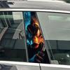 Cool Anime Animal Wolf Eagle Bear Duck Car Waterproof Stickers Auto B Pillar Sticker Car Doors Pillar Decals Accessories