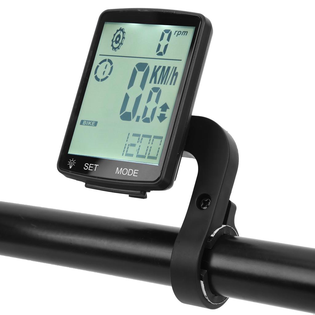 2,8 Zoll LED-Bildschirm Fahrradcomputer Leuchtend Multifunktions-Stoppuhr Fahrradtacho Weiß