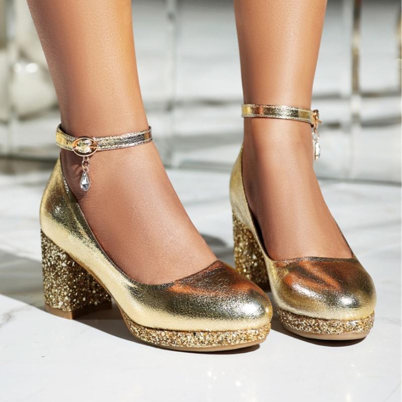 Fashion High Heels Pumps Shoes Sexy Luxury Gold Silver Red Women's Heels Elegant Party Office Wedding Bridal Shoes Large Size 45