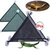 2Pcs Mesh Lizard Lounger Terrariums Habitat Decor Reptile Hanging Bed Reptile Accessories