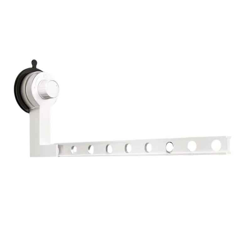 Secure Suction Cup Hanger Drying Rack Durable Aluminum Clothes Hanger For Balcony Or Bathroom Without Damaging Walls