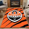 "Shakhtar Logo met Oranje Gestreept Achtergrond" Patroon vloerkleed, antislipmat geschikt voor woonkamer en slaapkamer banken
