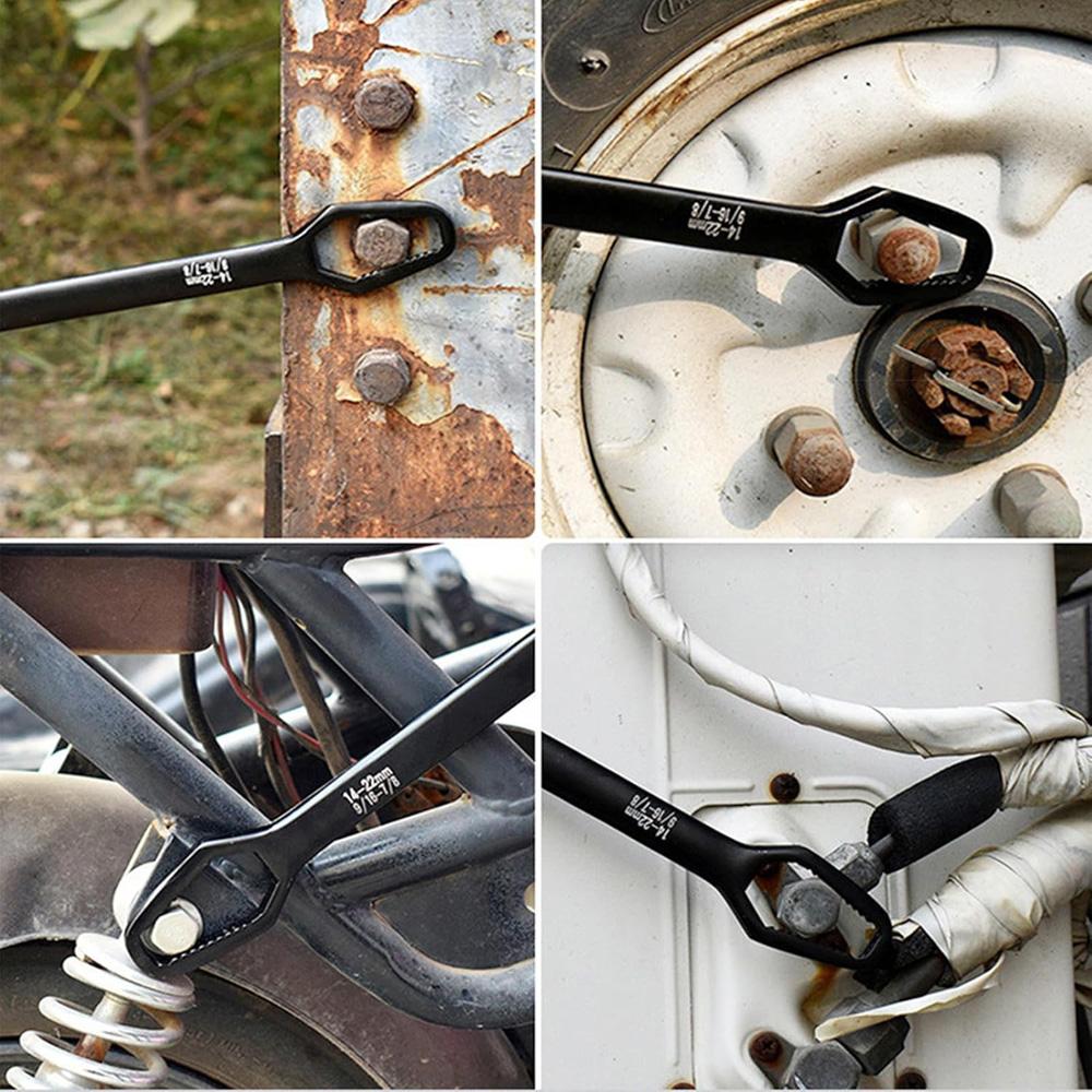 8-22mm 3-17mm Universal Torx Wrench Self-tightening Adjustable Glasses Wrench Board Double-head Torx Spanner Hand Tools for Home