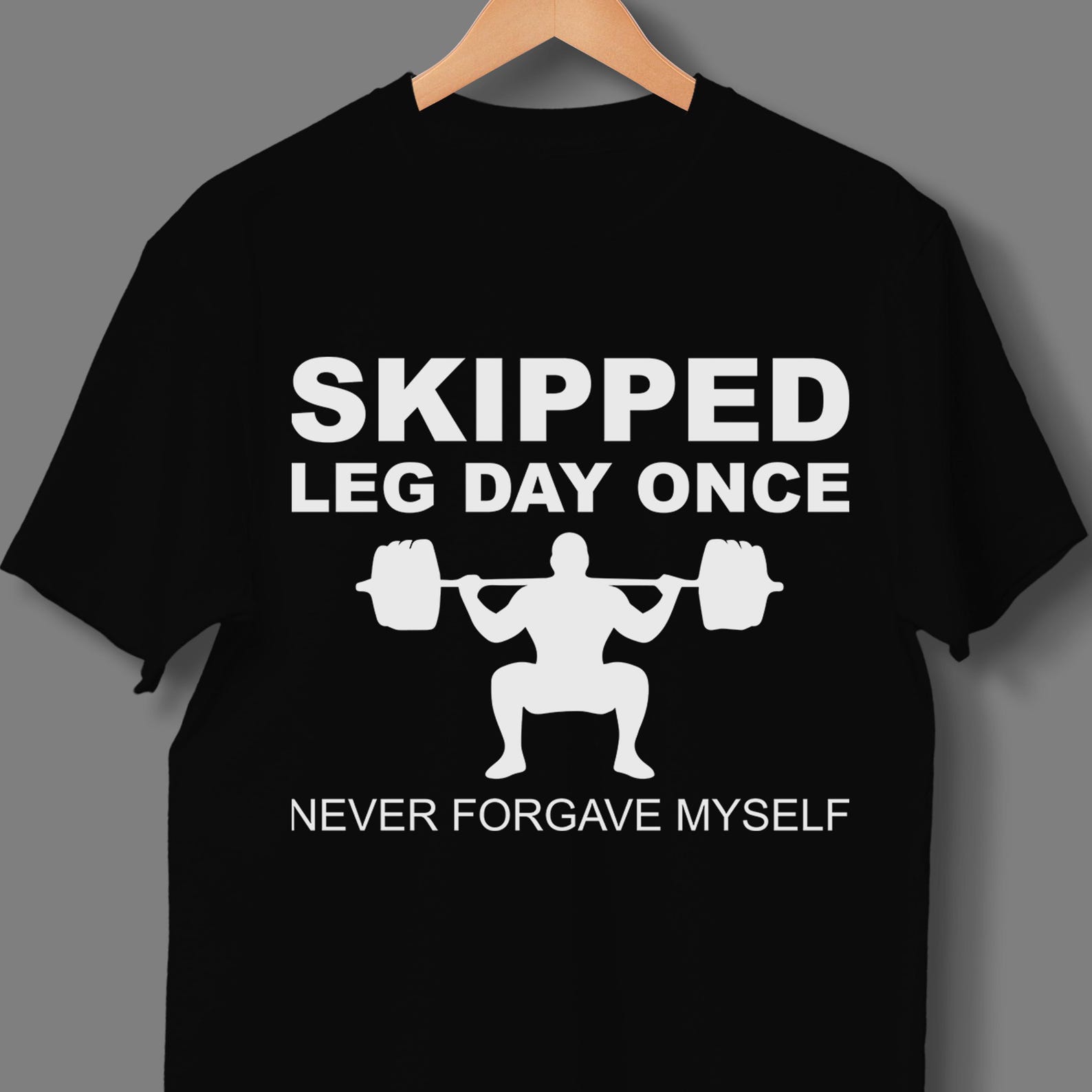 Skipped Leg Day Once Shirt, Funny Gym Tee, Fitness Humor T-Shirt, Weightlifting Gift, Bodybuilding Clothing, Workout Squat Top 3XL