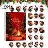 Holiday Countdown Toys Christmas Advent Calendar, 24 Days of 2D Acrylic Forest Animal Acorn Travel for Kids Ornaments Kids, Decorations