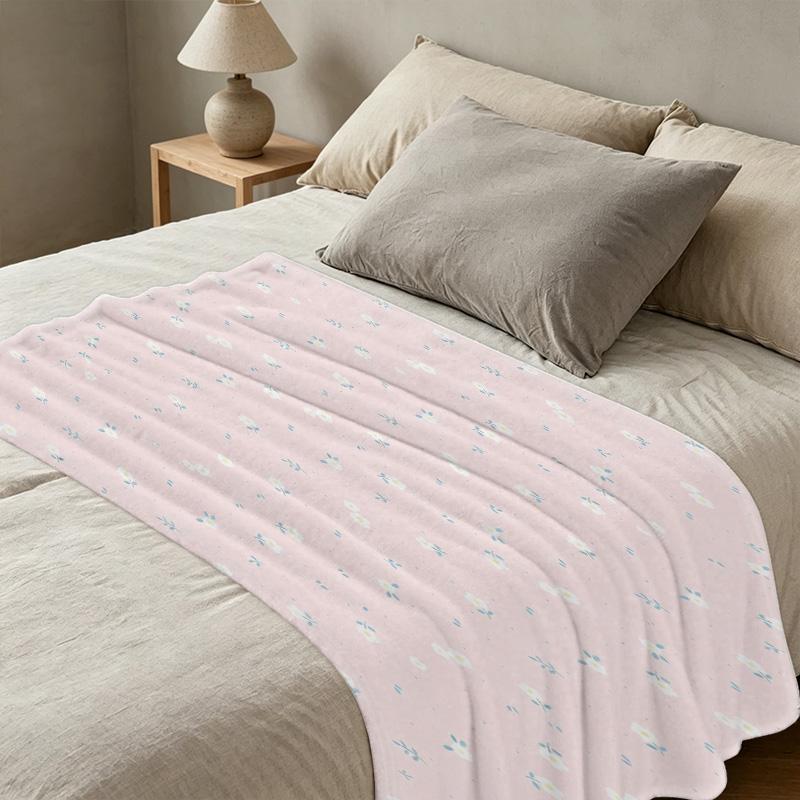 Lightweight Flannel Throw Blanket - Soft, Skin-friendly Cozy Blanket for Sofa Naps, Bedroom, Christmas & Halloween
