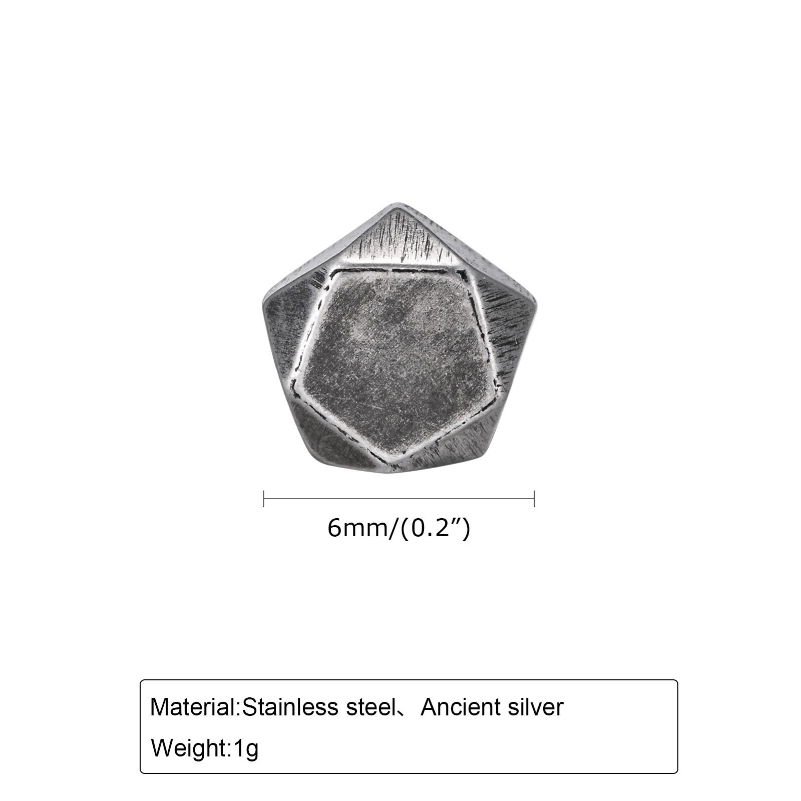 

Retro Grey Geometric Stud Earrings for Men Boys,Stainless Steel Mens Earring,Rock Punk Industrial Zircon Gifts